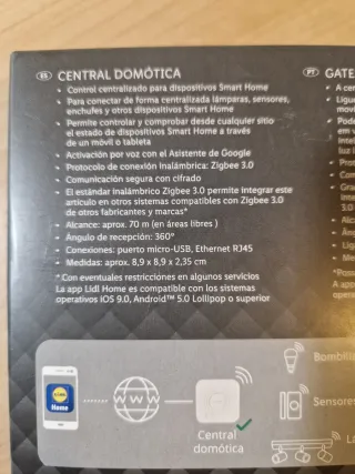 Central Domótica y Sensor Movimiento Silvercrest