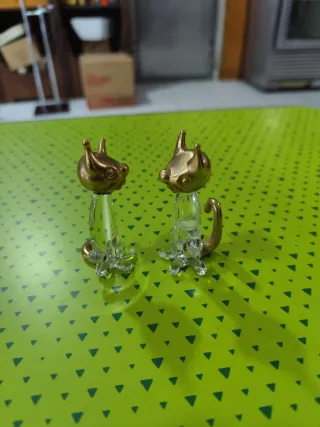 Lote Figuras Vintage Cristal y Oro