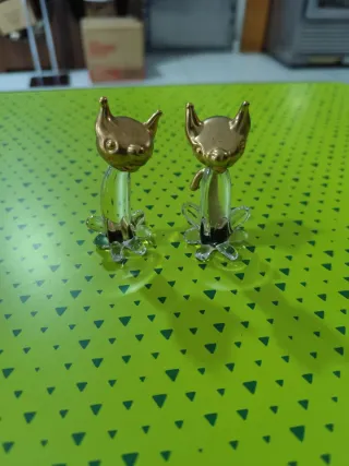 Lote Figuras Vintage Cristal y Oro