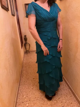 Vestido de fiesta verde esmeralda