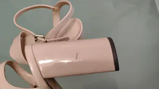 Sandalias nude tacón bloque T38