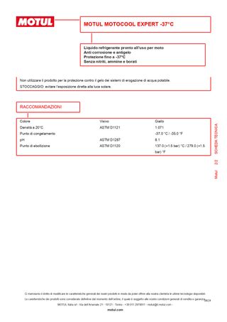 2 LT LIQUIDO RADIATORE MOTUL MOTOCOOL MOTO 02FL01