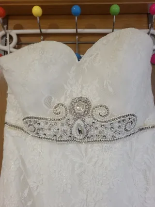 Vestido de Novia Encaje y Pedrería