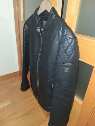 Chaqueta Biker Simil Piel Talla S Negra