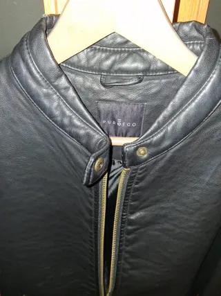 Chaqueta Biker Simil Piel Talla S Negra