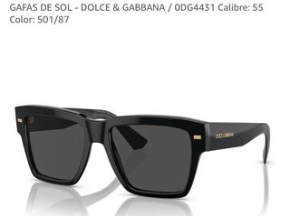 Gafas de sol negras con detalles dorados