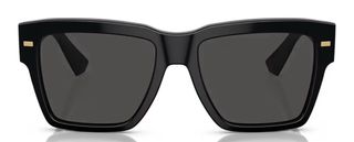 Gafas de sol negras con detalles dorados