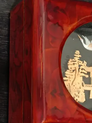 Caja de madera con tapa de cristal