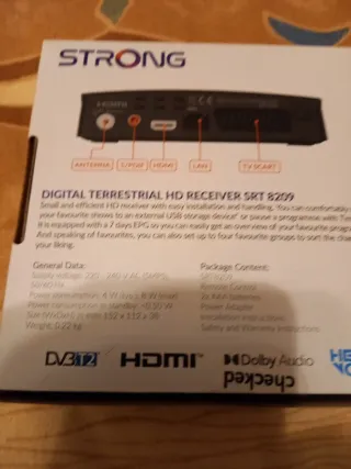Descodificador TDT HD Strong SRT 8209