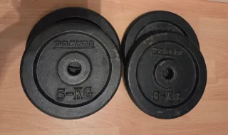 Pesas y barras de gimnasio