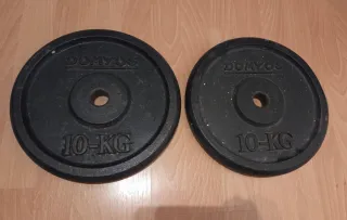 Pesas y barras de gimnasio