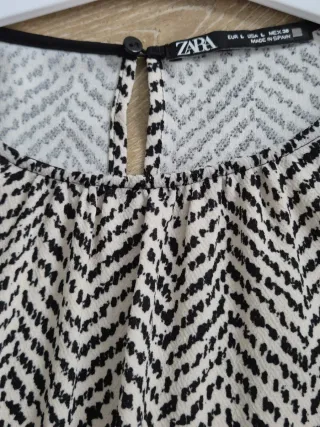 Vestido Zara estampado zigzag