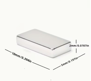 Imanes pequeños rectangulares 100 Uds: 10x5x2mm
