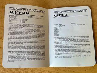 Colección de monedas. World Mints Showcase 1991