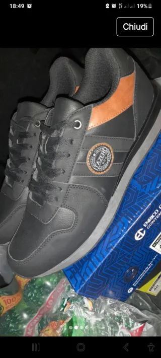 Sneakers Pelle Italzero N44 Nero/Marrone