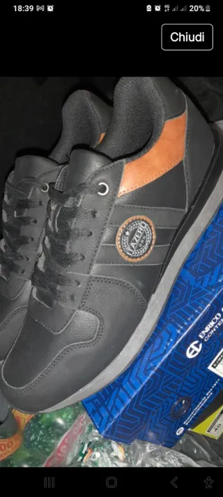 Sneakers Pelle Italzero N44 Nero/Marrone