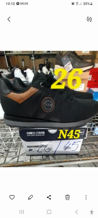 Sneakers Pelle Italzero N45 Nero/Marrone