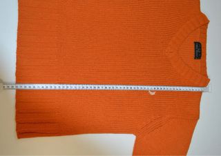 Jersey Fred Perry cuello pico naranja