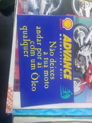 Flyer antigo Shell Advance Motorcycle Oils