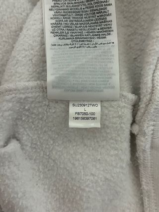 Sudadera Air Jordan Blanca con Capucha Talla L