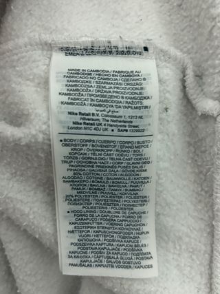 Sudadera Air Jordan Blanca con Capucha Talla L