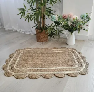 Alfombra Fibra Natural Estilo Boho-Nórdico