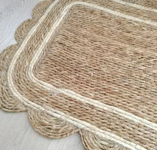Alfombra Fibra Natural Estilo Boho-Nórdico
