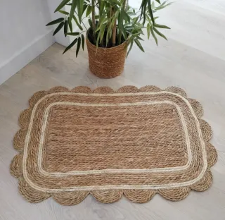 Alfombra Fibra Natural Estilo Boho-Nórdico