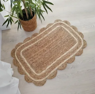 Alfombra Fibra Natural Estilo Boho-Nórdico