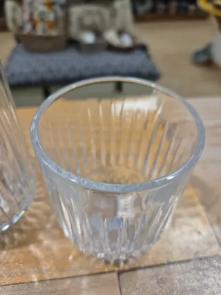 Set 12 Vasos Cristal Grandes y Pequeños