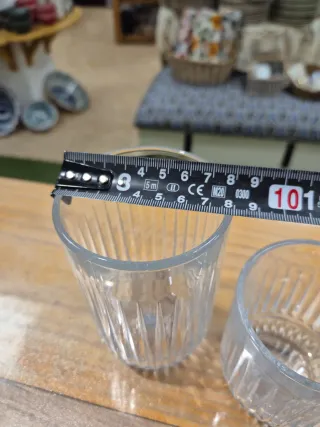 Set 12 Vasos Cristal Grandes y Pequeños