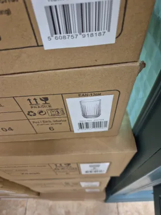 Set 12 Vasos Cristal Grandes y Pequeños