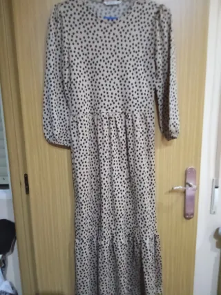 Vestido estampado lunares S/M