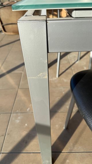 Mesa extensible cristal para exterior/interior