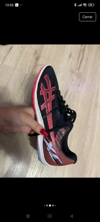 Zapatillas Asics Atletismo Clavos Negro/Rosa