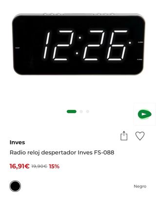 Radio Despertador Inves Negro