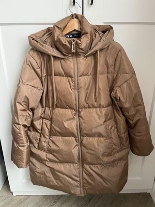 Plumífero relleno de pluma y plumón Zara