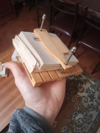 3 Servilleteros de Madera y Metal