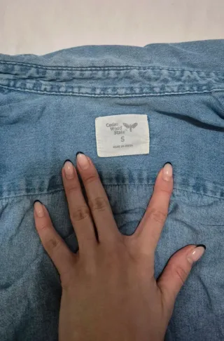 Camisa Vaquera Azul Claro Casual