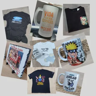 Productos personalizados – Tazas, ropa, cojines...
