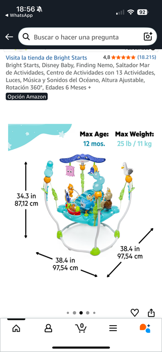 Centro de Actividades Bebé Disney Nemo