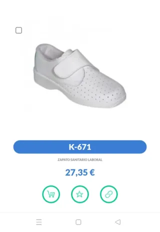 Zapatos Sanitarios Kalma Talla 43 Blancos. K-671