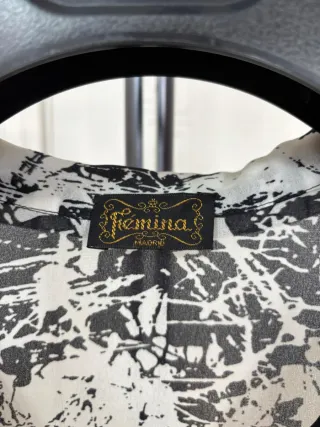 Vestido ligero entretiempo blanco y negro