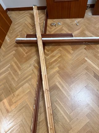 REGALO Puertas madera maciza y doble de cristal