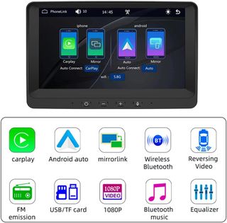 Wireless Carplayer y Android Auto Car Stereo 7 Pul