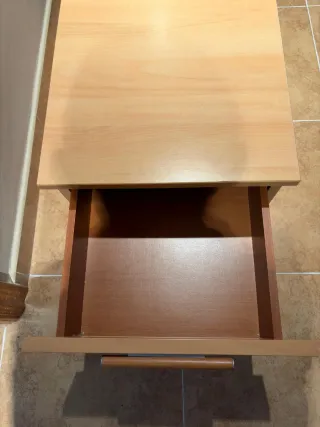 Mesitas de noche madera y cristal