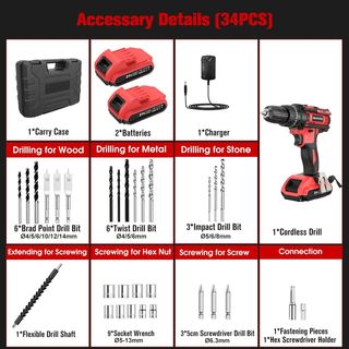 Taladro Percutor Inalámbrico MHPRO 21V