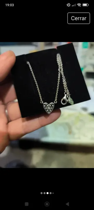 Cadena Pandora Corazón Plata