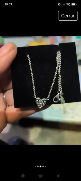 Cadena Pandora Corazón Plata