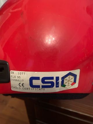 Casco Sci Bambino Rosso Taglia XS 54